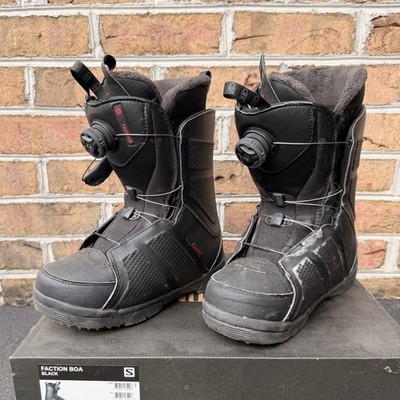 Salomon Faction BOA Dial Men s Snowboard Boots Medium Flex All-Mtn Black 7