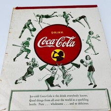 Coca-Cola vintage années 30 école de sport essai papier doublé bloc-notes / carnet C3