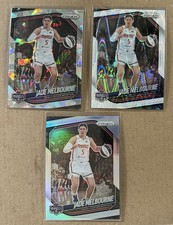 2025 WNBA Prizm 3x Lot Jade Melbourne White Ice, White Seismic & Silver #128