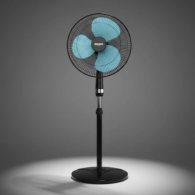 Brandson Standventilator 42cm 50W Oszillierend 3 Stufen Schwarz/Blau