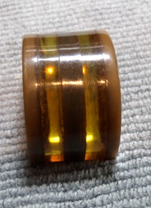 Antique Bakelite Unique Shape Button APPLEJUICE Tested 1-1/8" Inch