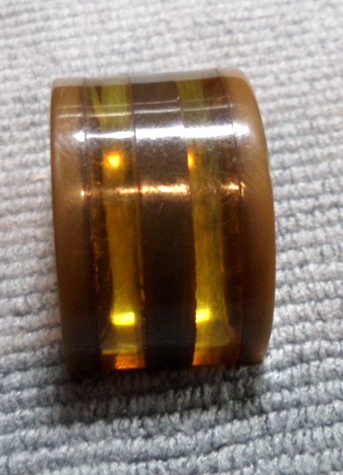 Antique Bakelite Unique Shape Button APPLEJUICE Tested 1-1/8" Inch
