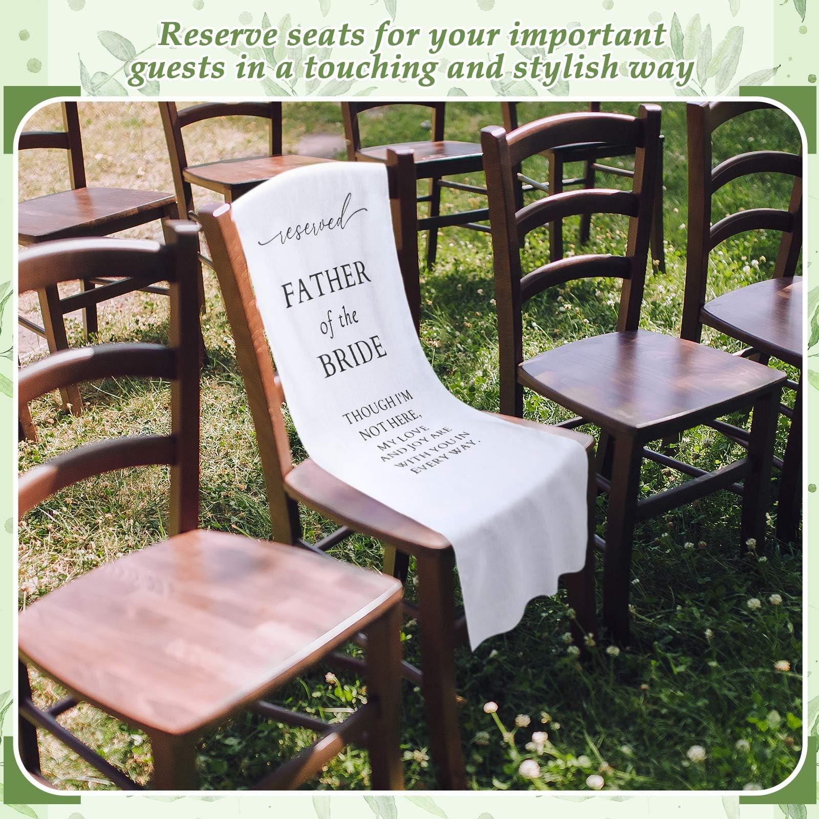 как выглядит Father Wedding Memorial Reserved Chair Sign in Loving Memory of Parents Celeb фото