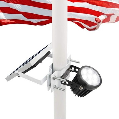 APONUO Solar Flag Light - Fits 1.4-3' Flag Poles, 2 Brightness Levels, Dusk to D