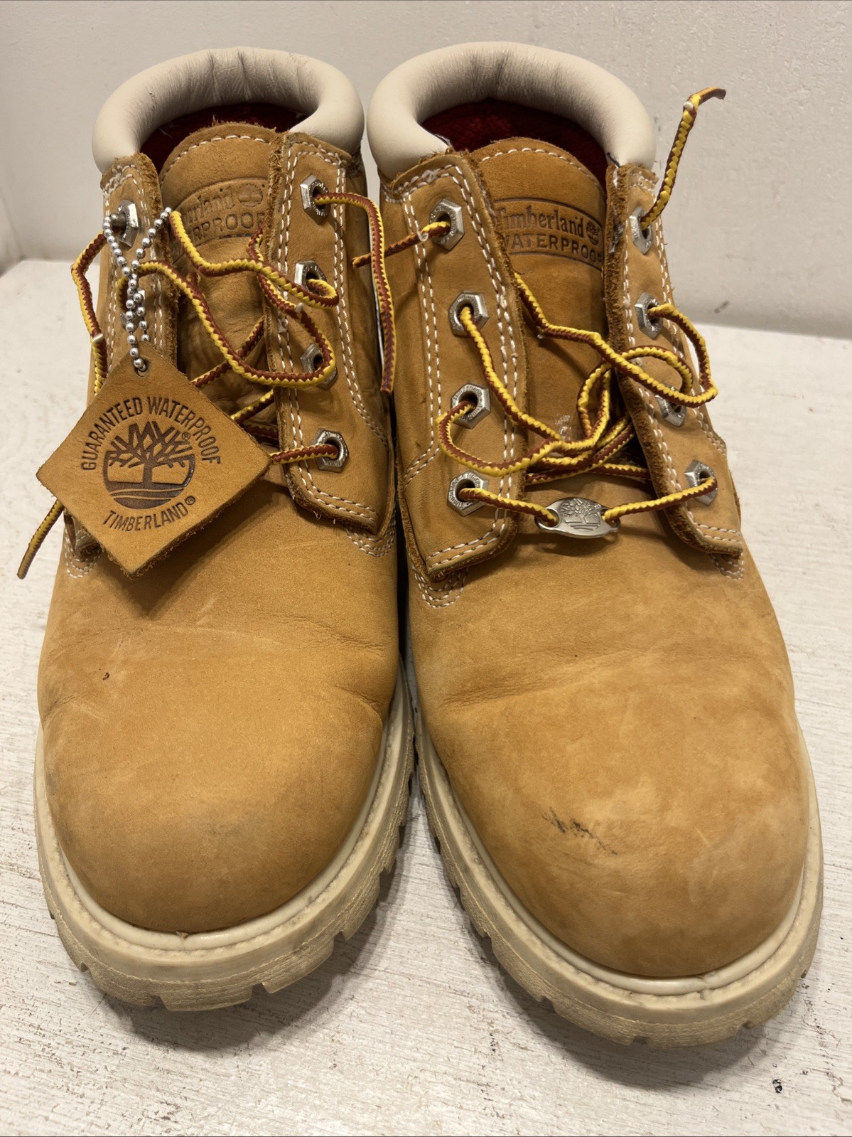 Timberland Waterproof Womens Nellie Wheat Boots Size 9M Genuine Leather Work FDA