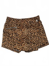 ZARA Leopard Print Mini Skort Women’s M Animal Print Wrap Style Shorts Skirt