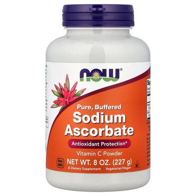 Now Foods Sodium Ascorbate Powder 8 oz 227 g GMP Quality Assured, Vegan,