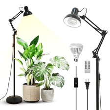 SANSI 32W Full Spectrum LED Grow Light Adjustable Stand Remote for Indoor Plant