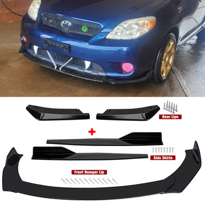 For Toyota Highlander Front Bumper Lip Chin Spoiler Body Kit Splitter Side Skirt