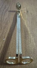 Yankee Candle Wick Trimmer Oil Lamp Cutter Snuffer Scissor Gold / Brass Color 8”