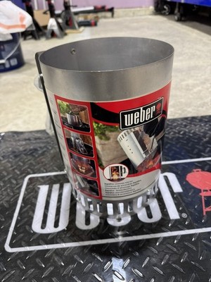 Weber Chimney Charcoal Fire Starter 7416 Rapidfire Unused with Vents and Handle
