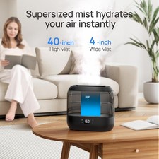 NEW Smart Top Fill Humidifier 4L Large Capacity for Bedroom  Big Indoor Room