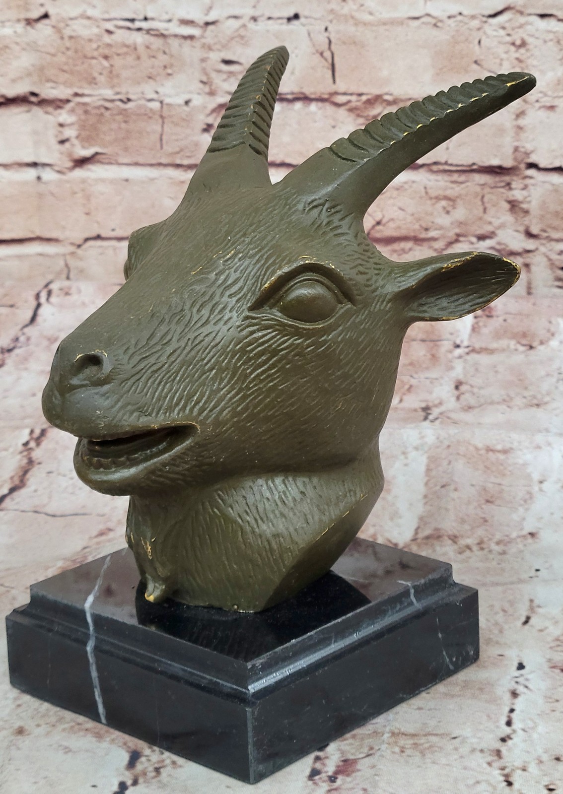 Künstlerisch Schaf Messingskulptur Statue Feng Shui Symbol Of Peace And Grace