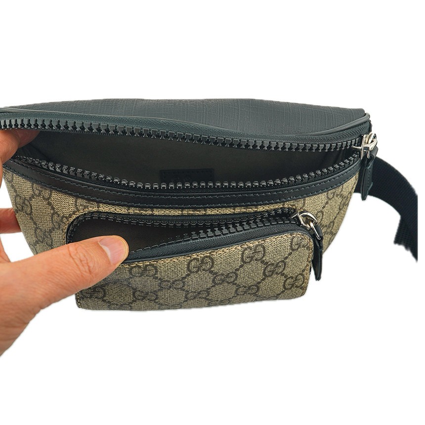 Gucci Unisex GG Supreme Belt Bag Beige Canvas 152163687 thumbnail 18
