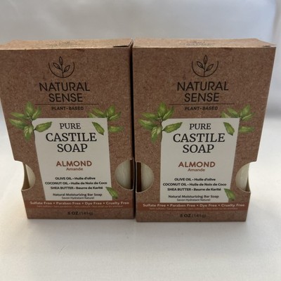 Natural Sense Pure Castle Soap Almond 5 Oz. Bundle of Two Brand New In Box