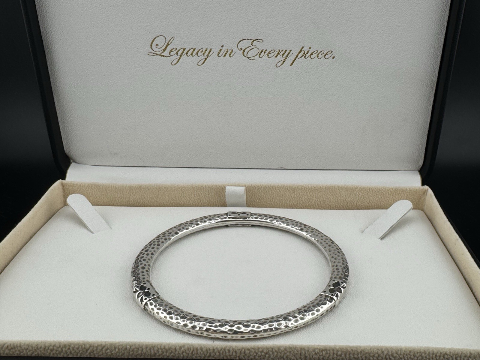 BELOW MELT - .925 Sterling Silver Solid Bangle Br… - image 1