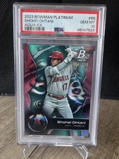 Topps 2023 Bowman Platinum Shohei Ohtani #68 Aqua Ice Foil /250 PSA 10 pop 2