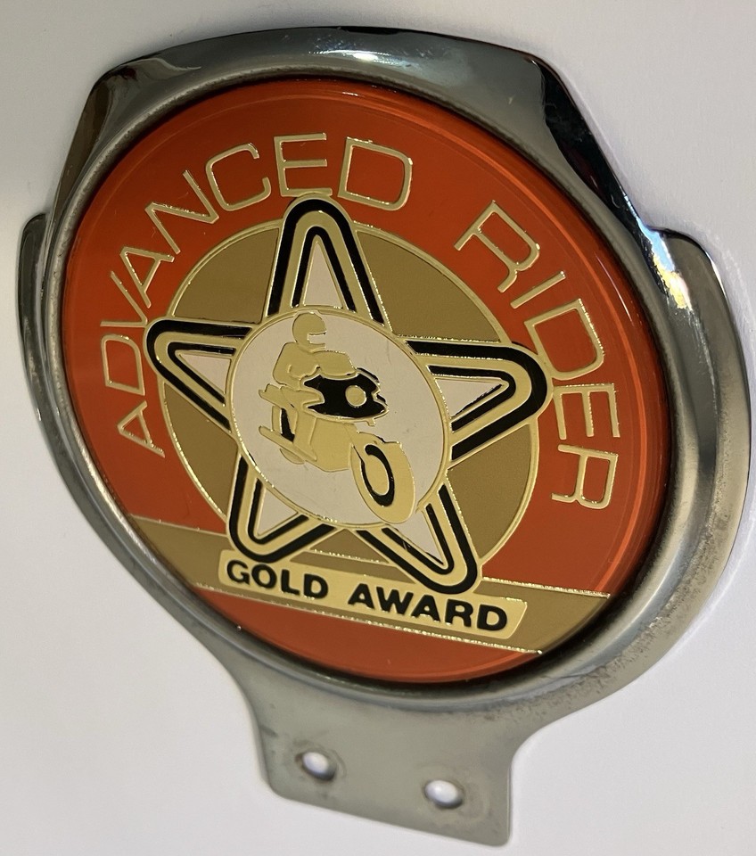 Advanced Rider Gold Award Classic Car Badge - Advanced Motorcycle | eBay UK