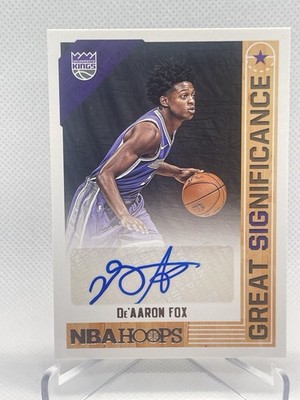 2017-18 Panini NBA Hoops - Great Significance De'Aaron Fox #GS-DFX (AUTO RC)