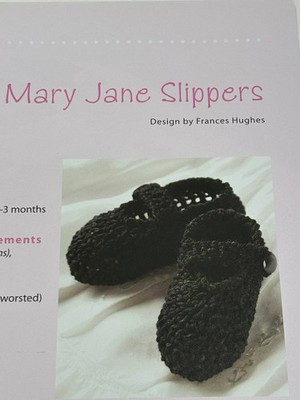 Mary Jane Slippers Crochet Pattern Baby Easy Worsted Book Pages