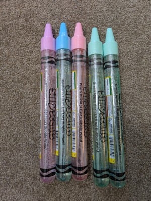Crayola Silly Scents Bubble Wand 5 Pk Strawberry Blueberry Peach Green Apple 