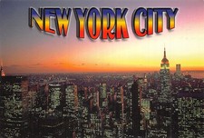 UNITED STATES NEW YORK EMPIRE STATE BUILDING AND SKYLINE AT DUSK