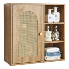 Bathroom Wall Cabinet, Door and Adjustable Shelf with 5 Height Levels, Over the