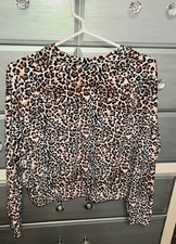 NWT Victorias Secret Leopard Velour Top Size S