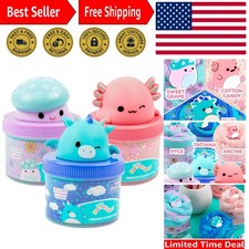 Squishmallows Cloud Slime Set - 3 Jars, Glitter  Character Charms