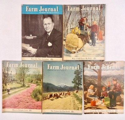 Lot of 5 Vintage Farm Journal Magazines 1953 Includes Farmer's Wife