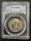 1947-D Walking Liberty Silver Half Dollar PCGS MS66