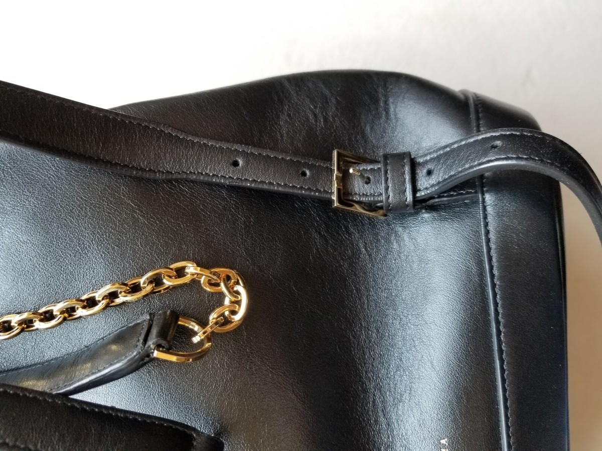 CHARLOTTE OLYMPIA Cat/Feline Black Leather Backpack/Back