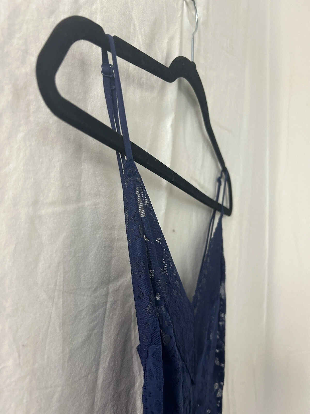 UNDERCOVER Abito slip Victoria's Secret blu pizzo babydoll negligee chemise trasparente taglia L
