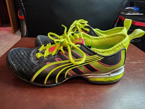 Puma Voltaic 4 186815 schwarz & limettefarbene Damen-Freizeitschuhe Turnschuhe Größe 8 - Bild 5 von 12