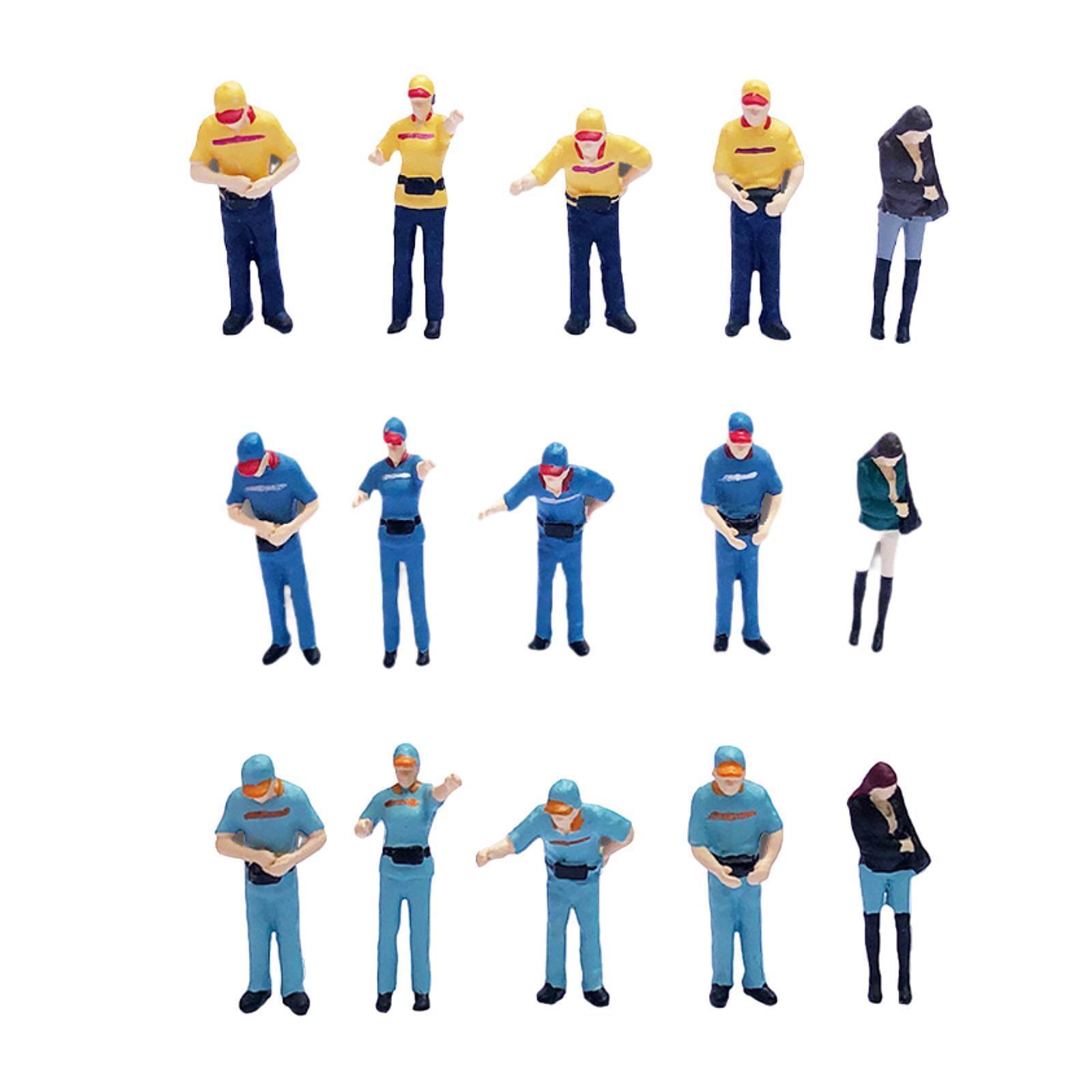 5 Pieces 1/64 People Model Resin Miniature Ornament for DIY Scene Decoration