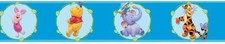Winnie the Pooh  Friends in Cameo Leaf Frames Peel  Stick Border DS026251