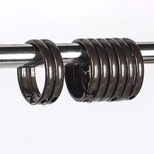 Paquete de 12 anillos de ganchos para cortina de ducha de pl stico bronce
