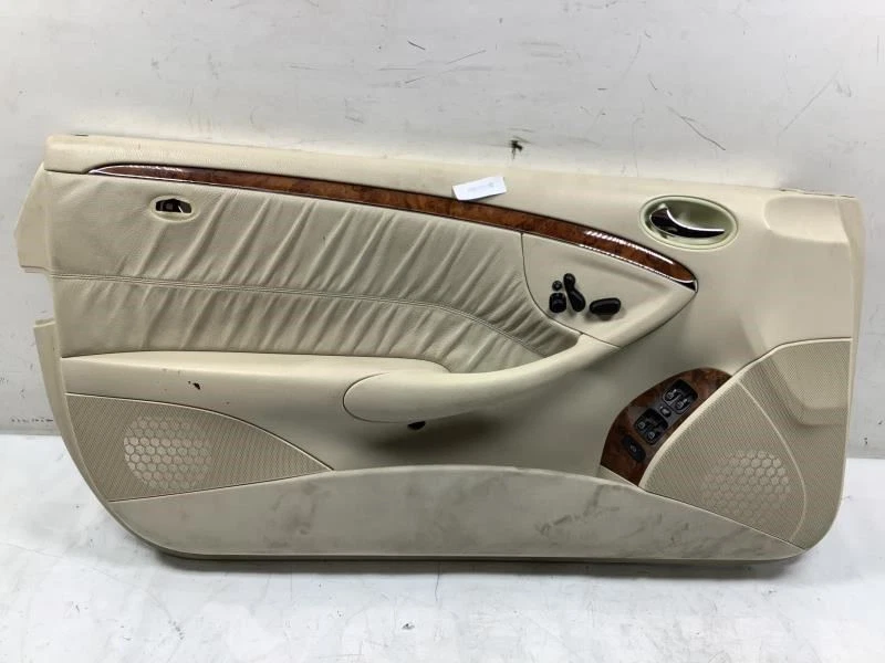 2006 MERCEDES BENZ CLK350 COUPE LEFT DRIVER DOOR TRIM PANEL W/SWITCHES&HANDLE - Image 3 of 4