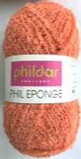Phildar Phil Eponge 11 CLEMENTINE Orange Fingering Boucle Yarn Skeins Acrylic