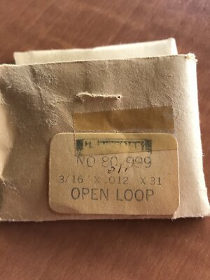HR Open Loop Clock Mainspring - 3/16'' x .012'' x 31'' Long - No. 80-999