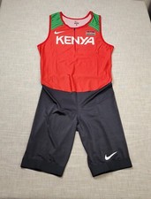 NIKE Pro Elite Kenya Track Field Speedsuit Large Mens Red Black Made in USA