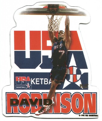 1996 NBA DIE-CUT MAGNETS ~ DAVID ROBINSON ~ TEAM USA BASKETBALL ~ NEW SEALED 