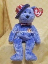 Ty Beanie Babies Baby of the Month Founders 4th of July Patriotic Bear 2005