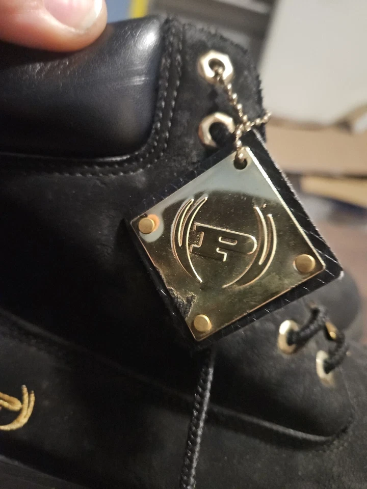 Botines negros vintage Baby Phat Indie Grunge Streetwear/hombres talla 7,5 Foto 4 de 4