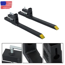 2000lbs Clamp Loader Bucket Forks Tractor Skid Steer Heavy Duty 43" Pallet Forks