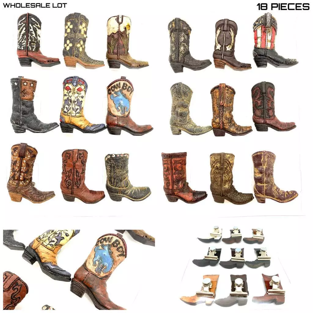 WHOLESALE LOT 18 TEXAS Western Cowboy Cowgirl Boot Souvenir Fridge