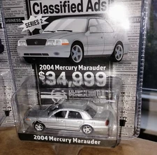 Greenlight 1/64 Silver 2003 Mercury Marauder '03 Diecast Model Toy Car Limited