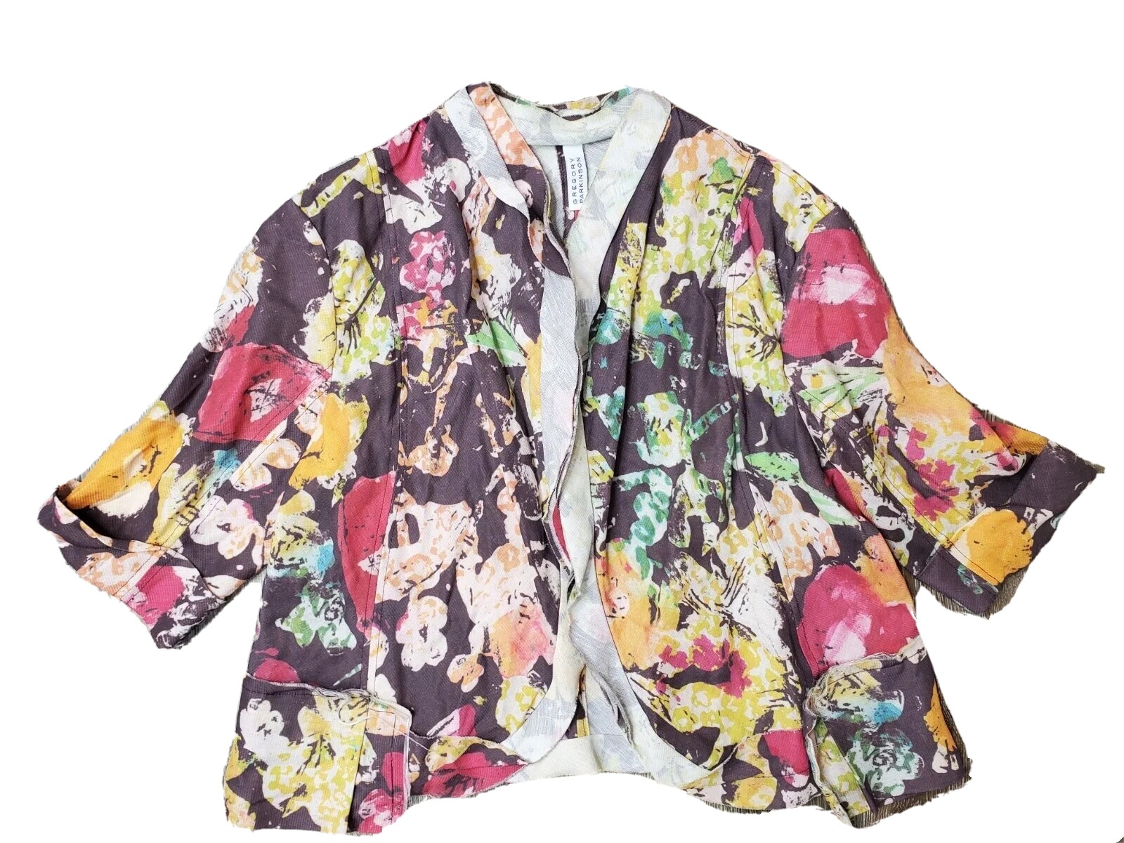 Gregory Parkinson Multicolor Boho Patchwork Decon… - image 1