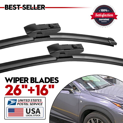 OEM Quality Windshield 26''&16'' Bracketless Wiper Blade For Lexus NX300 2018-2021