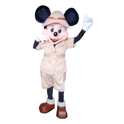 Micke Mouse Safari Mascot Costume Adult Halloween Party Cosplay Dress Mascot